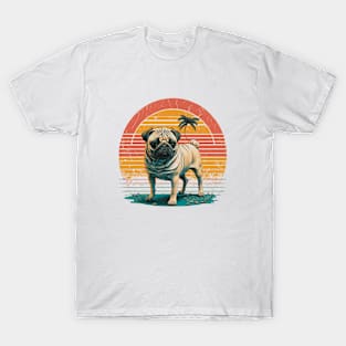 Pug vintage sunset T-Shirt